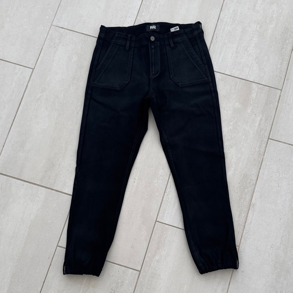 PAIGE Mayslie Mid Rise Black Joggers
